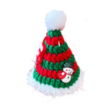 Maxbell Christmas Dog Hat Cosplay Holiday Decoration Dog Cap for Daily Costume Party M red green