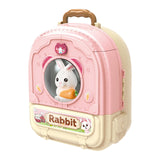 Maxbell Pet Backpack Toy Suitcase Pet House Carrier Toy for Party Birthday Gathering Pink