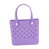 Maxbell Open Tote Bag Waterproof Washable Travel Bag Organizer Hole Bag for Swimming Light Purple