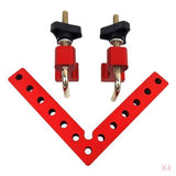 4pcs Aluminium Alloy 90 Degree Positioning Squares Right Angle Clamp 140mm