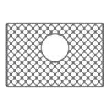 Maxbell Kitchen Sink Mat with Center Drain Grid Multipurpose Silicone Sink Protector Gray