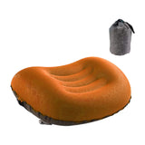 Maxbell Travel Pillow Portable Inflatable Camping Pillow for Home Traveling Airplane Orange