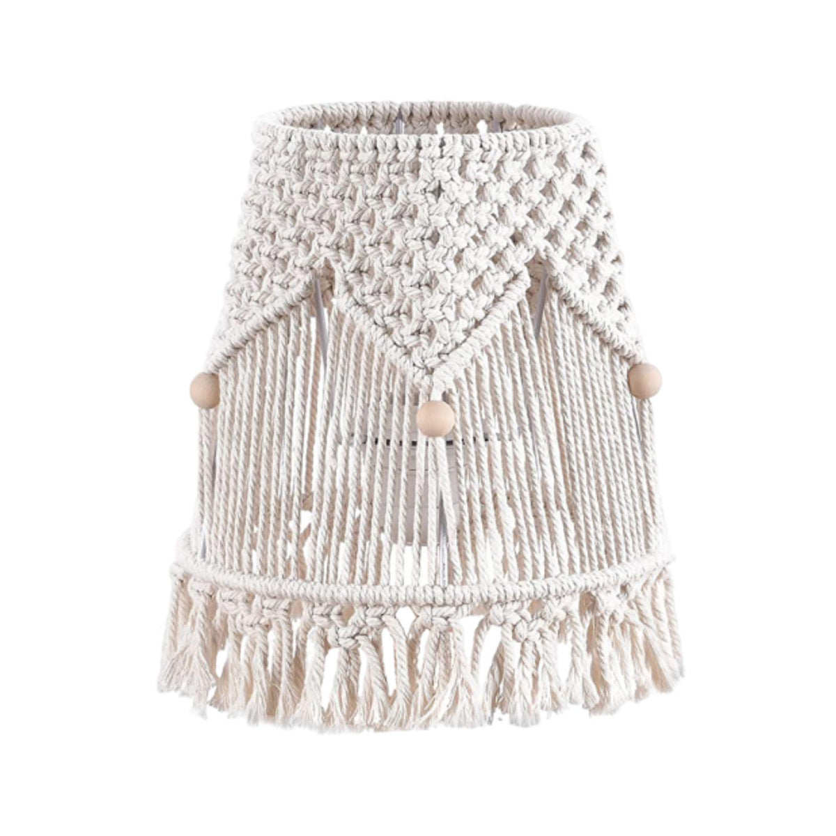 Maxbell Maxbell Macrame Lamp Shade Boho Pendant Light Shade for Dorm Room Bedroom Decoration Style C
