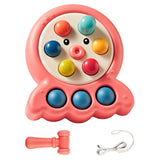 Maxbell Pounding Toys with Lanyard Whack Mole Game for Christmas Gift Children's Day red