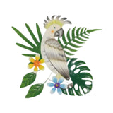 Maxbell Hanging Sculpture Greenery Leaves Flower Sign Office Kitchen Bird Wall Decor Style A