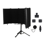 Maxbell Microphone Isolation Shield 5 Panel Foldable with Tripod Stand