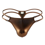 Maxbell Maxbell Men Sexy G-String Thong Briefs Jockstrap Underwear T-Back Lingerie Gold L