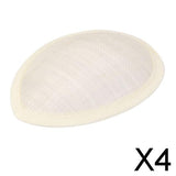 Maxbell 4xTearDrop Hat Fascinator Millinery Base Beige