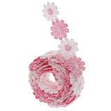 Maxbell 6 Yards 25mm Daisy Flower Embroidery Lace Trim Applique Ribbon Sewing Craft