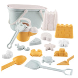 Maxbell 21Pcs Bucket and Spade Castle Sand Toys Travel Beach Toys for Children Gifts