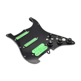 Maxbell Guitar Pickguard Right Electric Guitar Pickguard Pickup for Electric Guitars Black and green