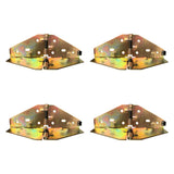Maxbell 4Pcs Folding Flip Top Hinges Edge Hinges for Computer Desk Butler Tray Doors 20x6.5x0.2cm