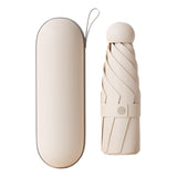 Maxbell Folding Umbrella Rain Protection Men Women Rain Umbrella for Outdoor Camping Beige