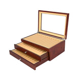 Maxbell Wood Pen Display Case Multipurpose Office Stationery Supply Pen Storage Case red