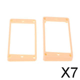 Maxbell 7xCurved Humbucker Pickups Frames Mounting Rings for LP Electric Guitar Cream