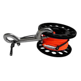 Maxbell Scuba Diving Aluminum Alloy Finger Reel Spool with 15m Line Bolt Snap Black - Aladdin Shoppers