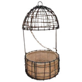 Maxbell 7.87 inch Hanging Planter Basket Round Wire Hanging Flower Pot for Home Yard