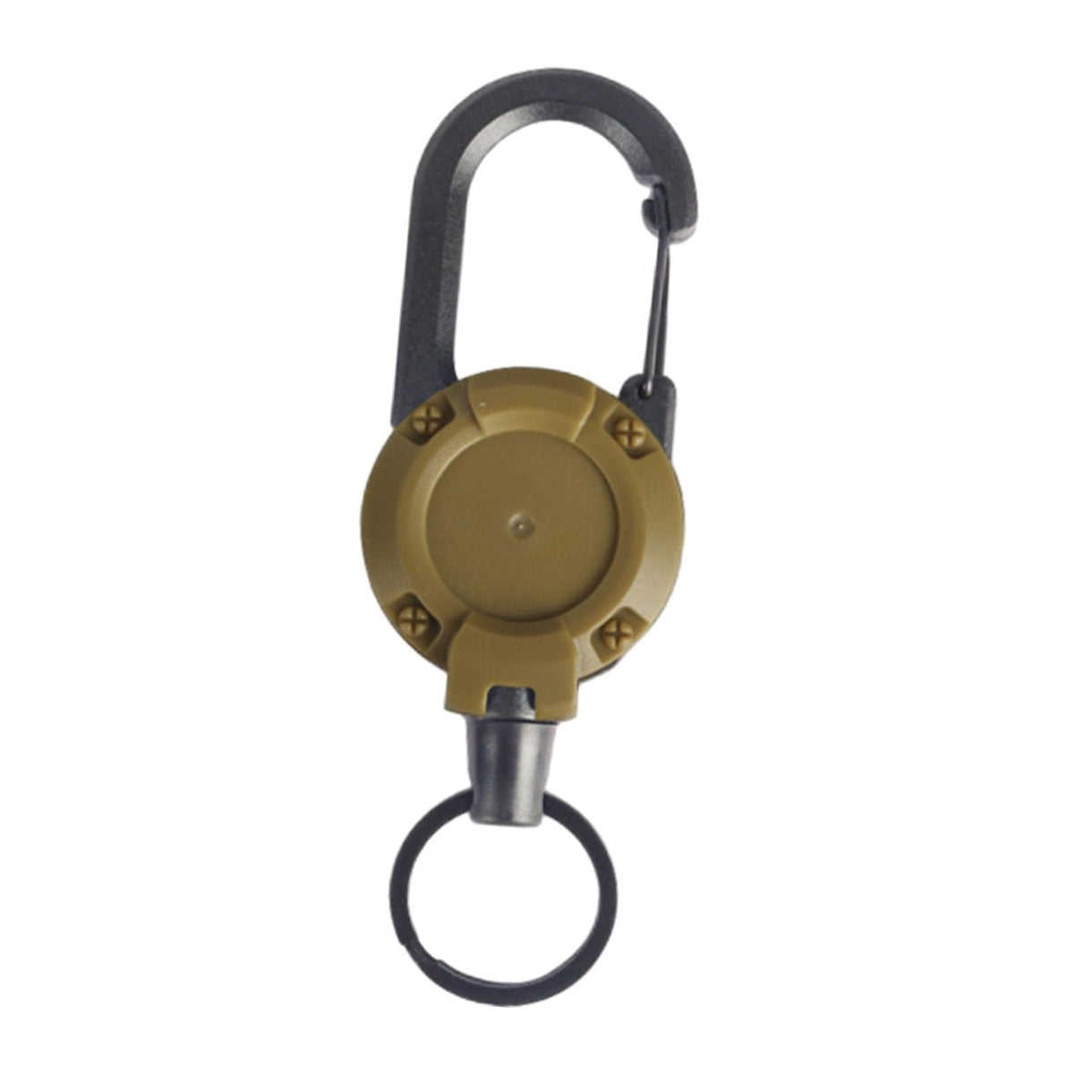 Maxbell Maxbell Retractable Keychain ID Badge Holder Keyring for Backpacking Fishing Outdoor Khaki