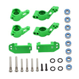 Maxbell RC Steering Components Upgrade Steering Blocks for 1:10 Scale Crawler RC Car Green