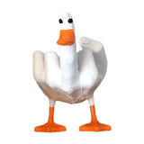 Maxbell Funny Middle Finger Duck Statue Cute Desk Decor for Yard Office Housewarming Style B