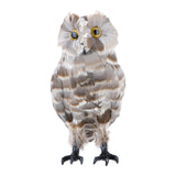 Maxbell 2pcs/set Artificial Owl Bird Feather Realistic Taxidermy Home Garden Decor