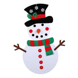 Maxbell Felt Snowman Christmas Wall Ornaments Holiday Decorations Red-Green Scarf