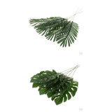 Maxbell 20Pieces Large Artificial Leaf Faux Foliage LeavesMonstera Leaf Palm Leaf