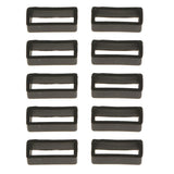 Maxbell 10x Black Watch Band Strap Replacement Rubber Strap Loops Holder 20mm Small - Aladdin Shoppers