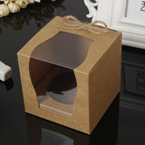Maxbell 24 Pieces Kraft Paper Cake Cupcake Box Bakery Wedding Favor White and Brown