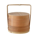 Maxbell Portable Bento Box Practical Wood Wooden Bento Box for Work Farmhouse School 18x18x20 cm Wooden