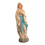Maxbell Virgin Mary Statue Crafts Religious Sculpture with Flower Wall Decor