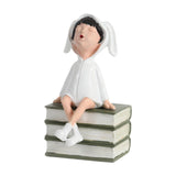 Maxbell Girl Statue Resin Gift Character Figurine for Coffee Table Living Room Porch