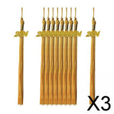 Maxbell 3x10x Graduation Cap Hat Tassel Academic Charm Supplies Ceremonies Accessories yellow