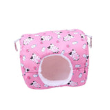Hamster House Bed Hanging Hammock soft for Rabbit Indoor Winter Pink - Aladdin Shoppers