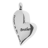 Maxbell 2 Pieces Brother Sister Forever In My Heart Stainless Steel Heart Pendant