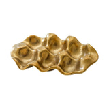 Maxbell Ceramic Egg Holder Practical Egg Tray for Pantry Shelves Drawer Refrigerator gold