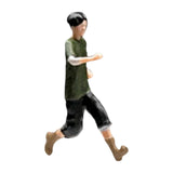 Maxbell 1:64 Home Decor Centerpiece Mini Figure Model for Study Room Bedroom Desktop Running Boy