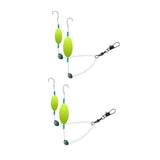 Maxbell 2Pcs Pompano Rigs for Surf Fishing Easy to Use Practical with Pompano Floats