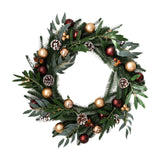 Christmas Wreath Creative Hanger Rustic Winter Wreath for Patio Wall Outdoor 63cm Dia