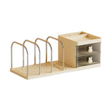 Maxbell Bookend with Drawers Versatile Book End for Shelves for Office Home Magazine Yellow