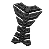 Maxbell Motorcycle Gas Tank Sticker 3D Rubber Accessories Oil Tank Fish Bone Sticker Black