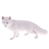 Maxbell Maxbell Lifelike Simulation Widlife White Fox Animals Model Figurine Kids Action Figure Science Nature Toys Home Decoration