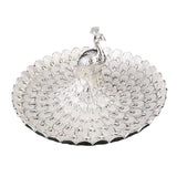 Maxbell Fruit Plate Dessert Display Plate for Dessert Candy Bathroom Jewelry Trinket Silver White