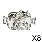 Maxbell 8x1/12 Dollhouse Miniature Silver Metal Wine Set-5 PCS