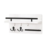 Maxbell Coat Rack Wall Mount Space Saving Coat Hooks for Backpacks Scarves Bathrooms White