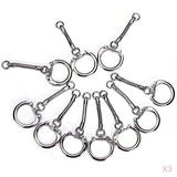Maxbell 30pcs Nickel Plated Snake Chain Key Ring Key Chains DIY Bag Charms Craft Silver