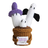 Maxbell Halloween Positive Crochets Doll Ornament for Women Men Lightweight Handmade Ghost Cactus