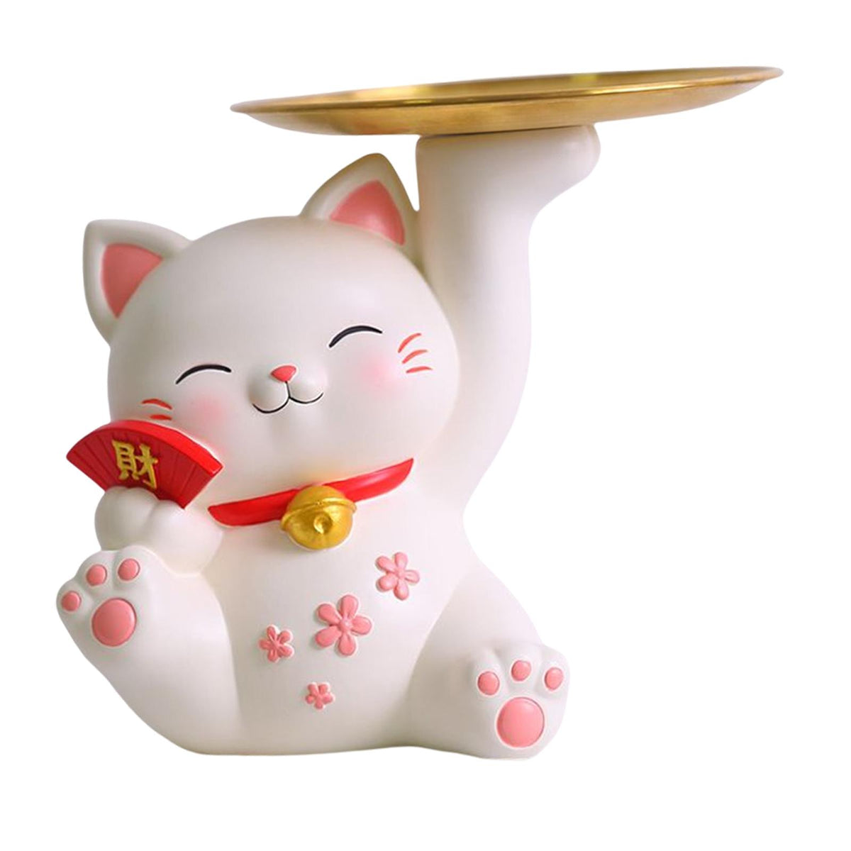 Maxbell Maxbell Cat Statue Storage Decor Animal Sculpture for Candy Desktop Fan