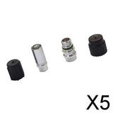 Maxbell 5x2 Piecses A/C Service Ports Adapters Ball Valves Low&High Side for GM Ford
