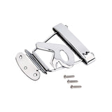 Maxbell Guitar Tailpiece Adjustable with Screws Replace Part Accessories Bass Bridge Silver